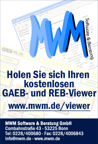 Kostenlose GAEB- und REB-Viewer von MWM
