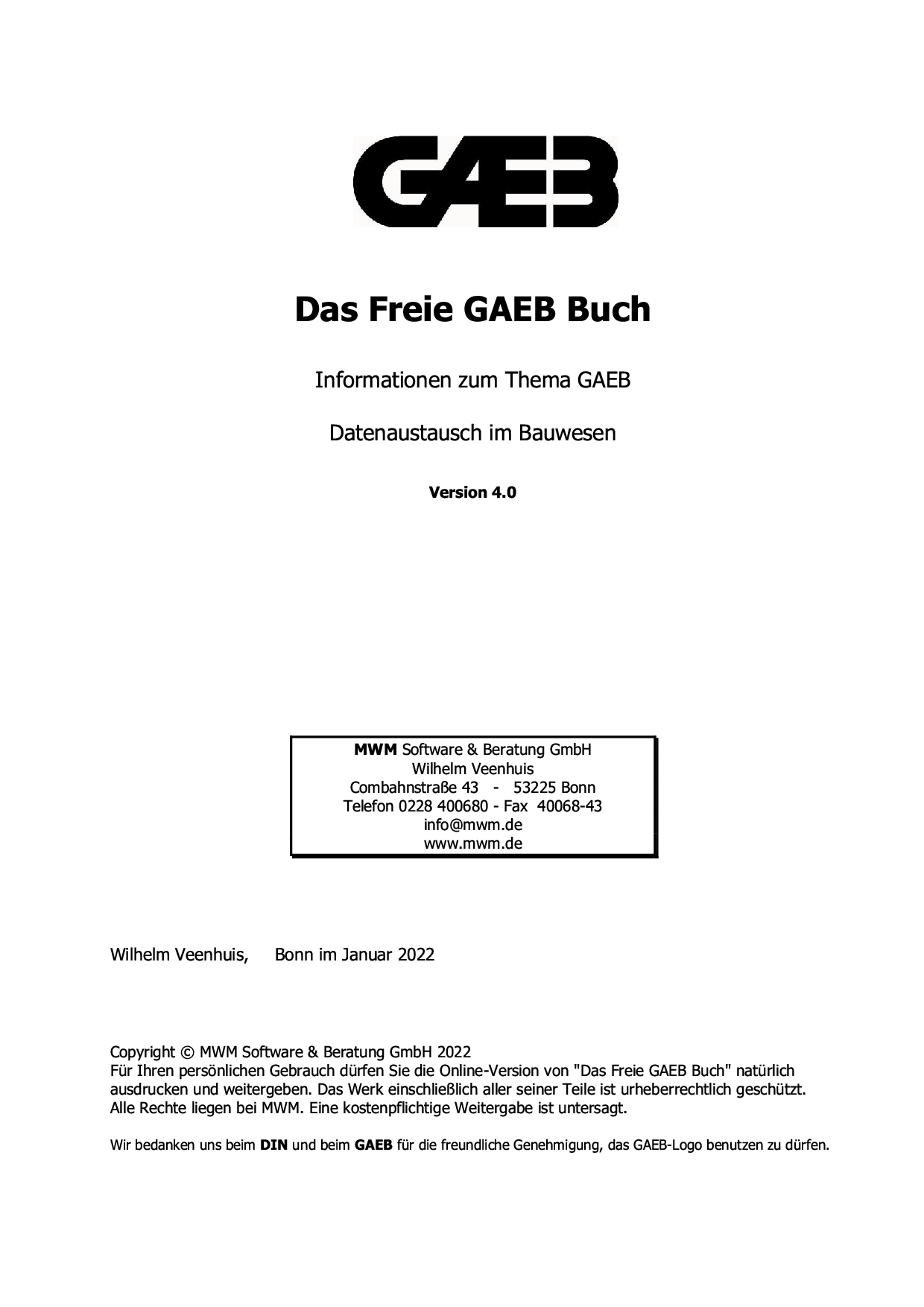 Das Freie GAEB Buch
