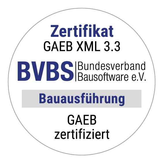 Zertifikat GAEB-DA-XML-3.3 für MWM-Pisa